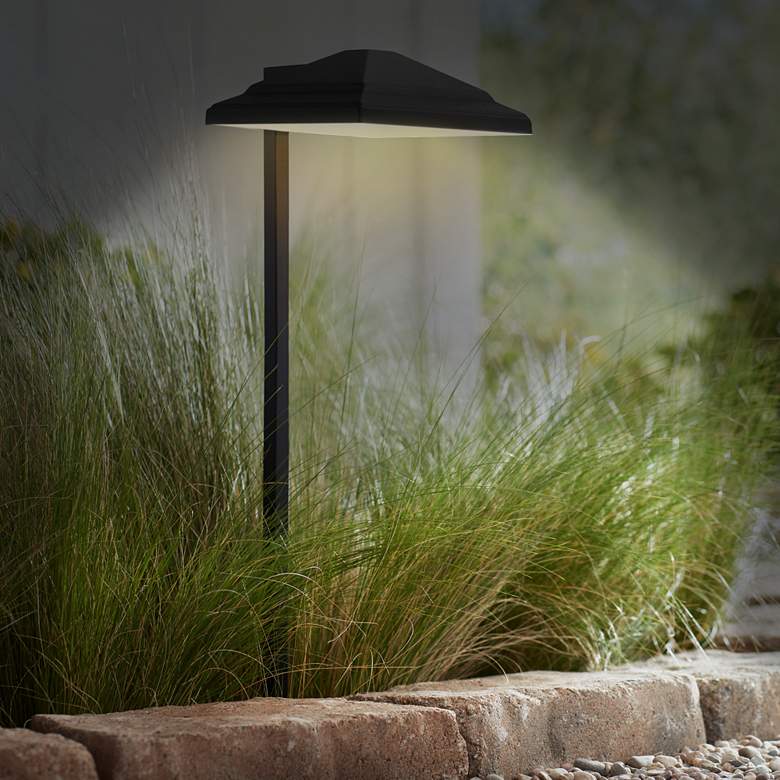 Image 4 Basset 23 inch High Textured Black LED Landscape Path Light more views