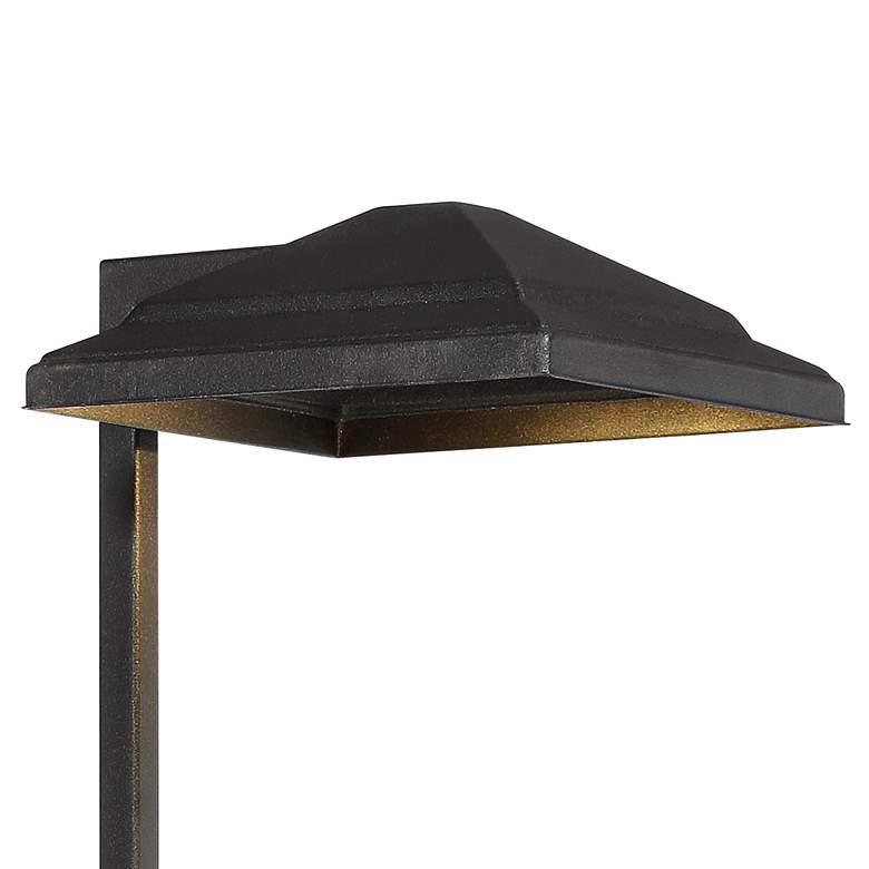 Image 2 Basset 23" High Textured Black LED Landscape Path Lights Set of 2 more views