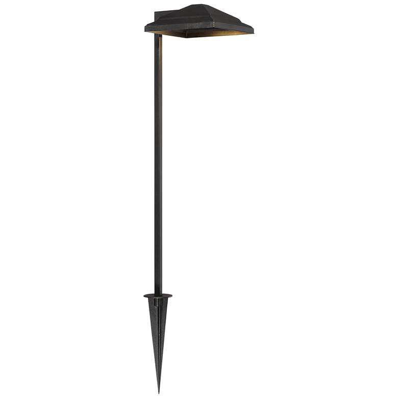Image 5 Basset 23" High Textured Black LED Landscape Path Lights Set of 2 more views