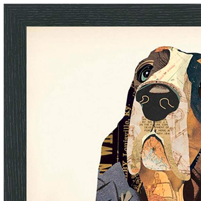 Image 2 Basset Hound 17" High Dimensional Collage Framed Wall Art more views
