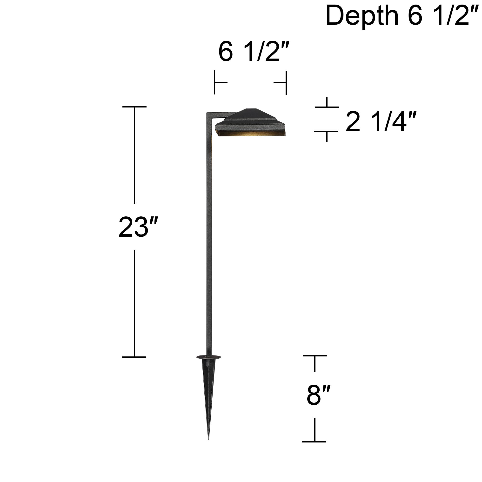 Basset Textured Black 8-Piece LED Path and Flood Light Set