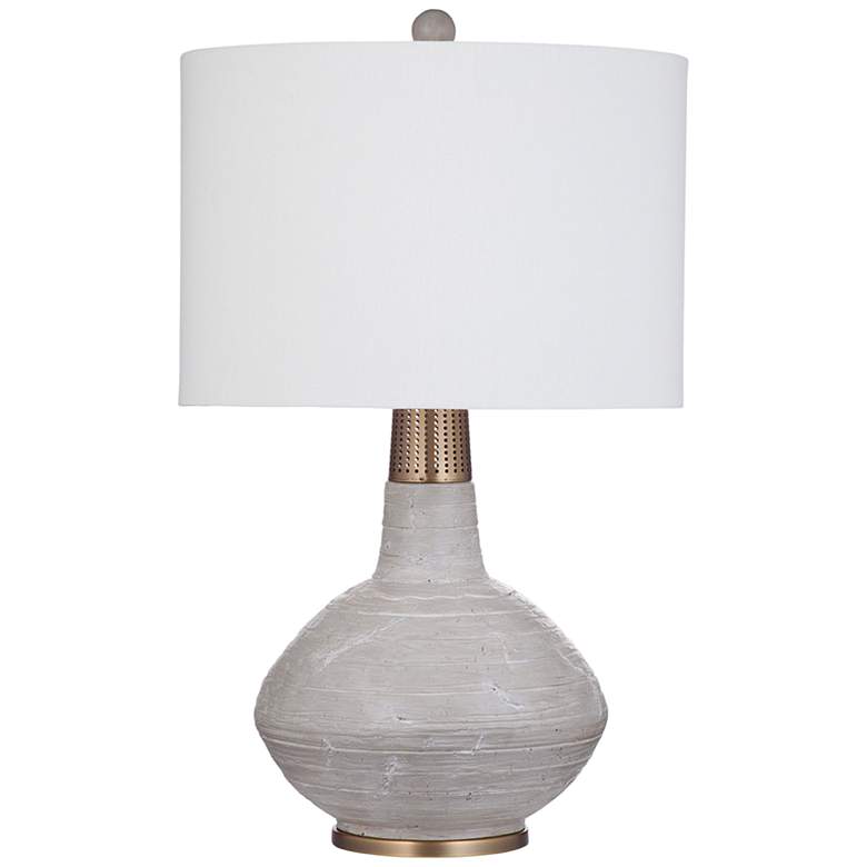 Image 2 Bassett Alyssa 27" High Gray Natural Cement Modern Vase Table Lamp