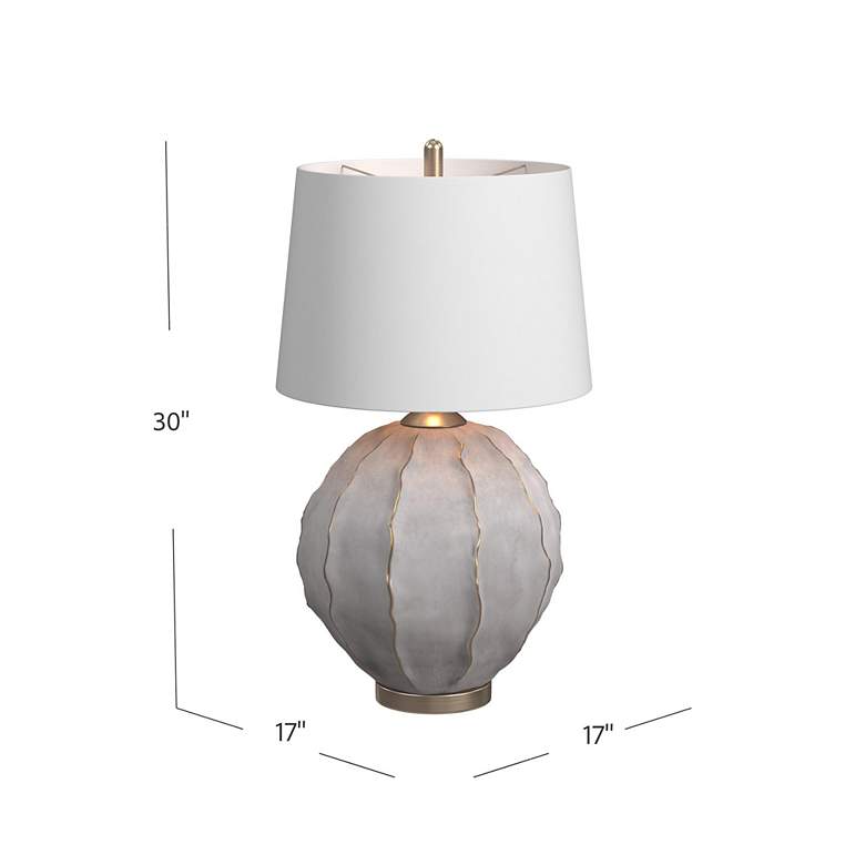 Image 7 Bassett Annapurna 30" High Gray Faux Concrete Modern Table Lamp more views