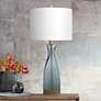1_Bassett Anthea 29" Bronze and Frosted Blue Glass Table Lamp