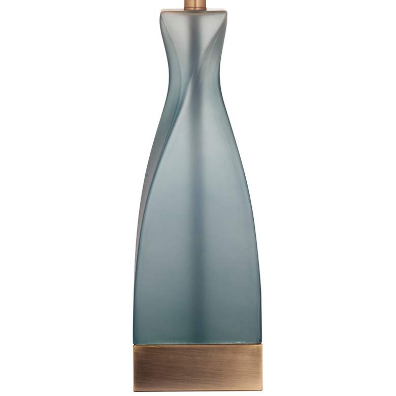 Image 4 Bassett Anthea 29" Bronze and Frosted Blue Glass Table Lamp more views