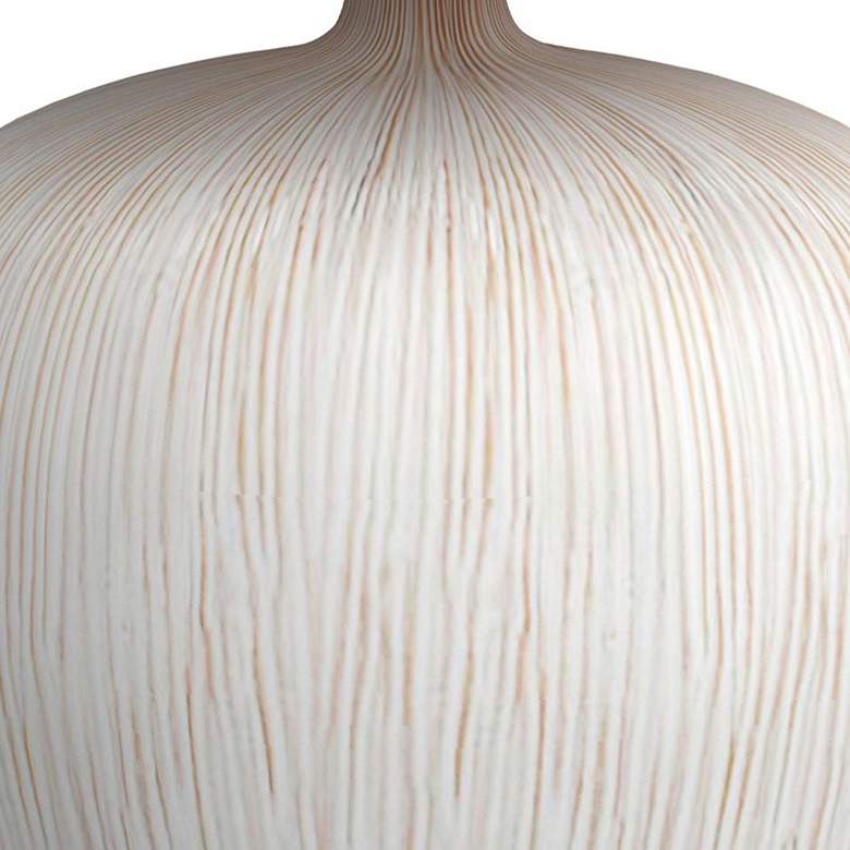 Image 4 Bassett Arcadia 25" Beige Grooved Ceramic Vase Table Lamp more views