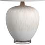6_Bassett Arcadia 25" Beige Grooved Ceramic Vase Table Lamp more views