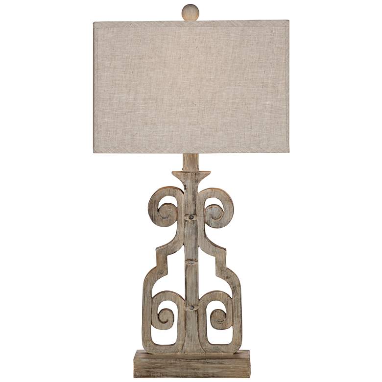 Image 2 Bassett Belgian Luxe Braylin 29" Weathered Gray Table Lamp