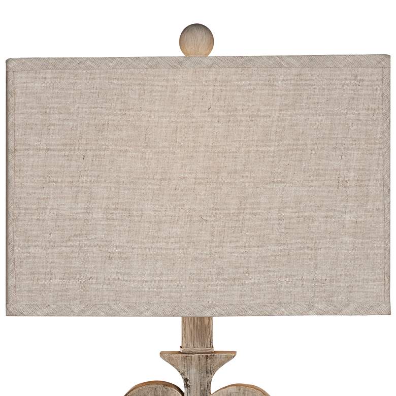 Image 3 Bassett Belgian Luxe Braylin 29" Weathered Gray Table Lamp more views