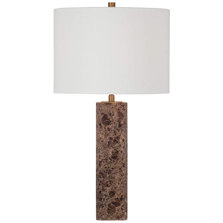 Image 1 Bassett Berrien 27" High Modern Brown Marble Table Lamp