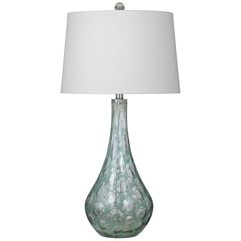 Image 2 Bassett Berry 31 1/2" Green Art Glass Vase Modern Table Lamp