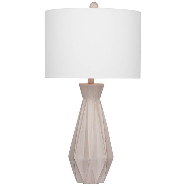Image 2 Bassett Branka 28" Modern Gold and Cement Stone Table Lamp