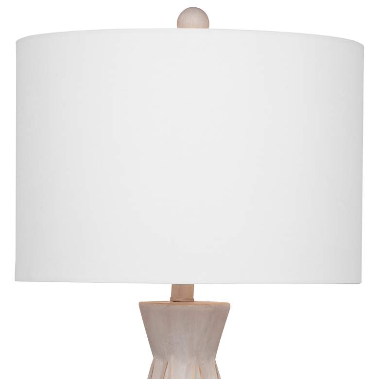 Image 5 Bassett Branka 28" Modern Gold and Cement Stone Table Lamp more views