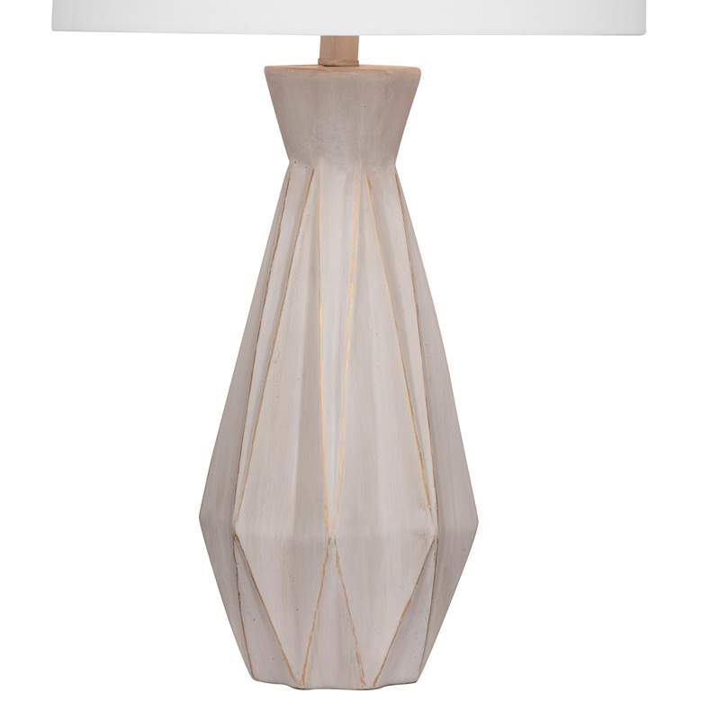 Image 6 Bassett Branka 28" Modern Gold and Cement Stone Table Lamp more views