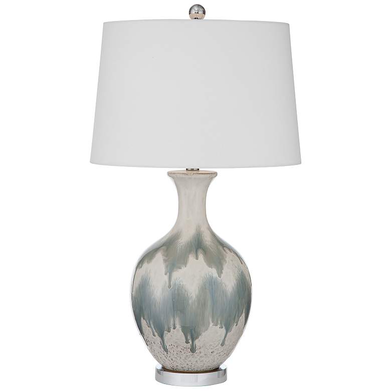 Image 2 Bassett Briony 29" High Gray and White Glaze Ceramic Table Lamp