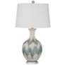 2_Bassett Briony 29" High Gray and White Glaze Ceramic Table Lamp