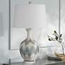 1_Bassett Briony 29" High Gray and White Glaze Ceramic Table Lamp