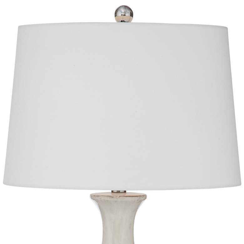 Image 3 Bassett Briony 29" High Gray and White Glaze Ceramic Table Lamp more views