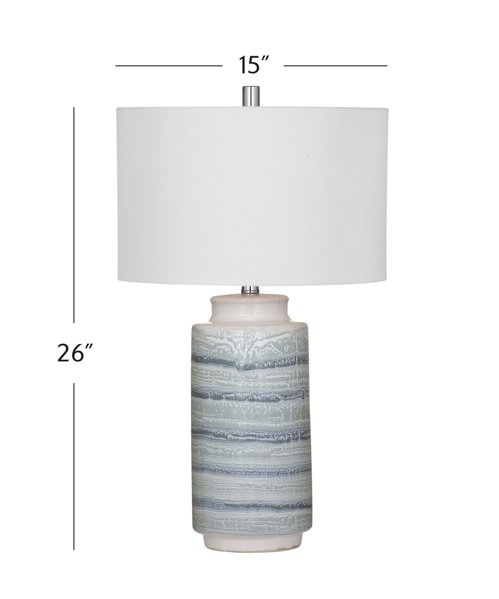 Image 4 Bassett Brizi 26" High Blue And Cream Ceramic Coastal Table Lamp more views
