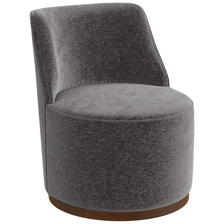 Image 1 Bassett Burke 33" Wide Contessa Charcoal Gray Modern Accent Chair