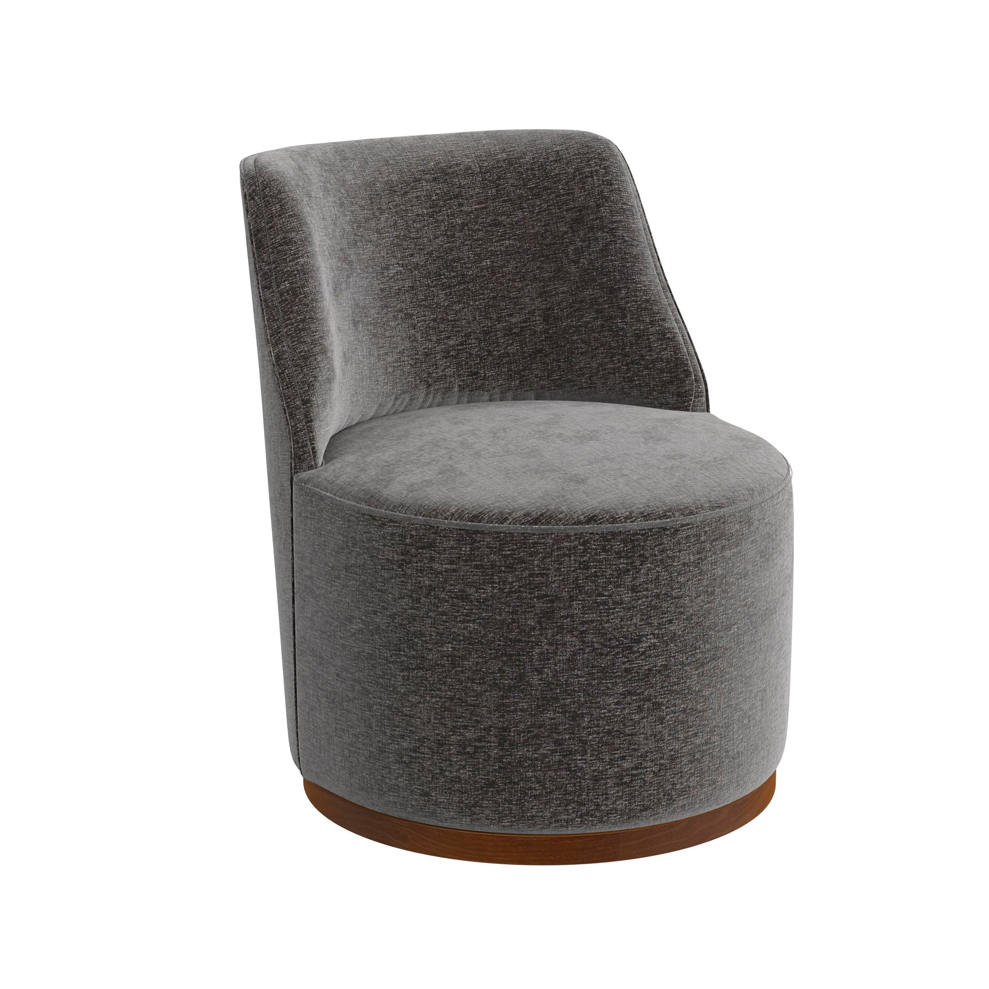 Image 3 Bassett Burke 33" Wide Contessa Charcoal Gray Modern Accent Chair more views