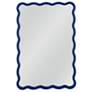 1_Bassett Cassia 36" High Lacquer Navy Blue Rectangular Wall Mirror