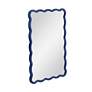 2_Bassett Cassia 36" High Lacquer Navy Blue Rectangular Wall Mirror more views
