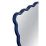 4_Bassett Cassia 36" High Lacquer Navy Blue Rectangular Wall Mirror more views