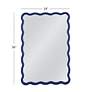 5_Bassett Cassia 36" High Lacquer Navy Blue Rectangular Wall Mirror more views