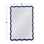 6_Bassett Cassia 36" High Lacquer Navy Blue Rectangular Wall Mirror more views