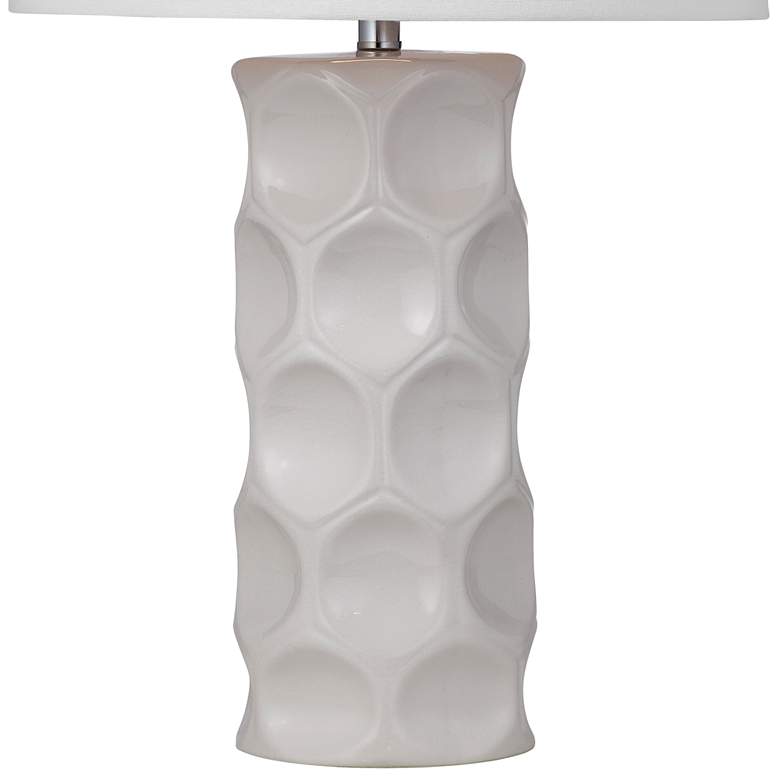 Image 5 Bassett Cassidy 28" Cream White Modern Ceramic Table Lamp more views