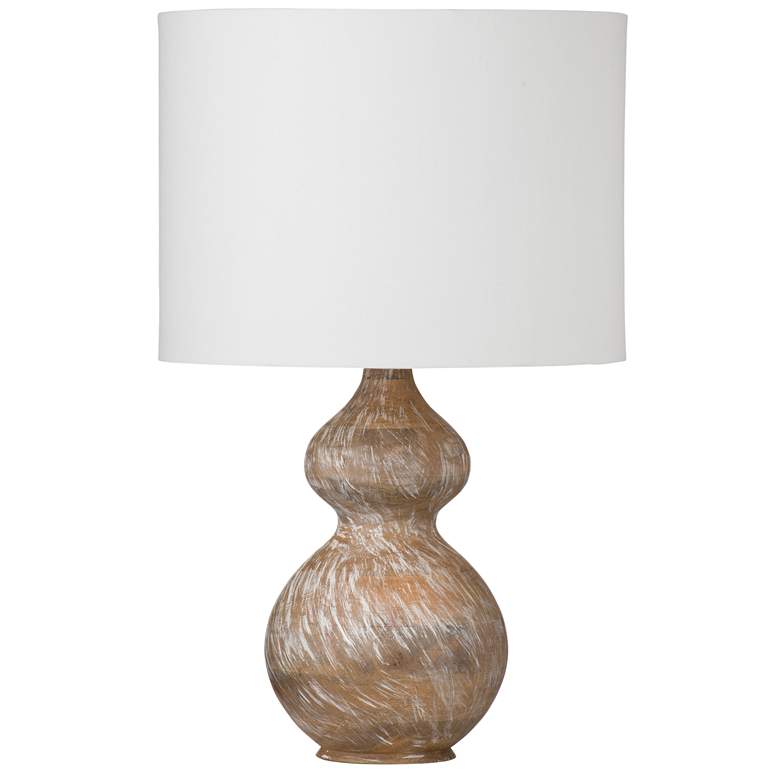 Image 1 Bassett Caveette 25" High Modern Rustic Mango Wood Table Lamp