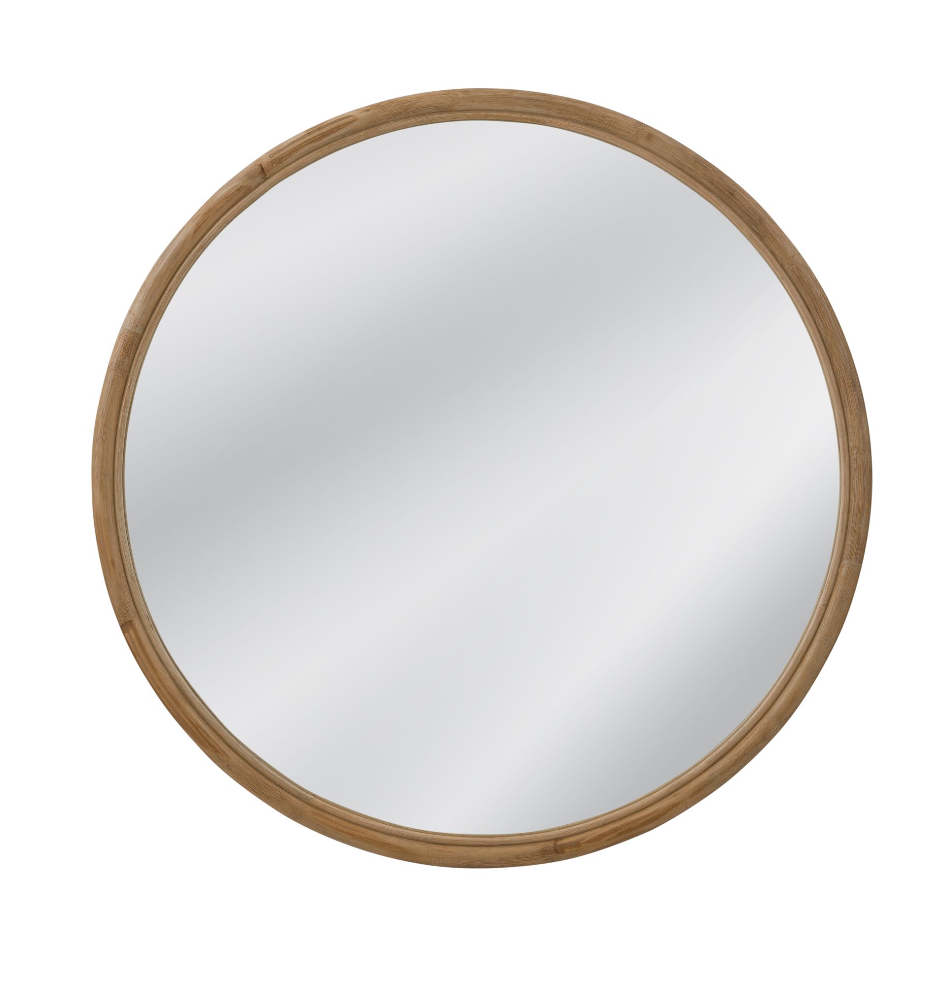 Image 3 Bassett Certa 48" Brown Frame Round Wall Mirror more views