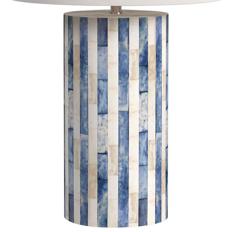 Image 6 Bassett Coburn 26" Blue White Modern Coastal Porcelain Table Lamp more views
