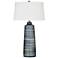 Bassett Creedence 30" High Brushed Blue Ceramic Table Lamp