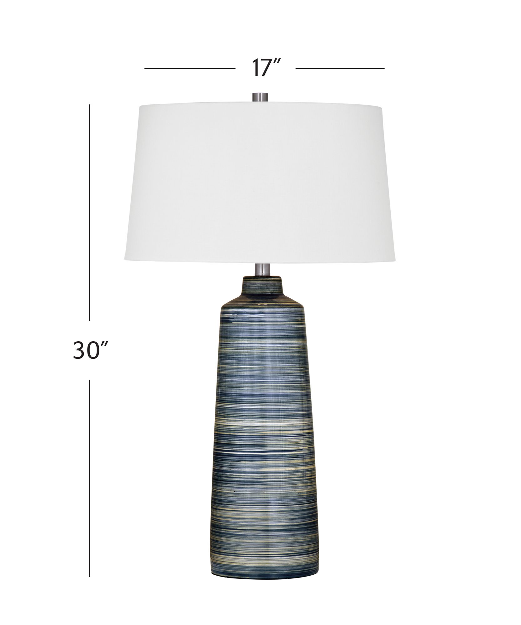 Image 2 Bassett Creedence 30" High Brushed Blue Ceramic Table Lamp more views
