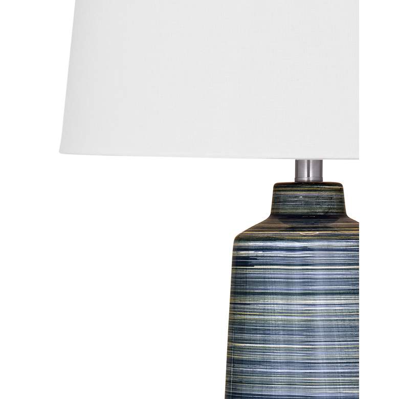 Image 2 Bassett Creedence 30" High Brushed Blue Ceramic Table Lamp more views