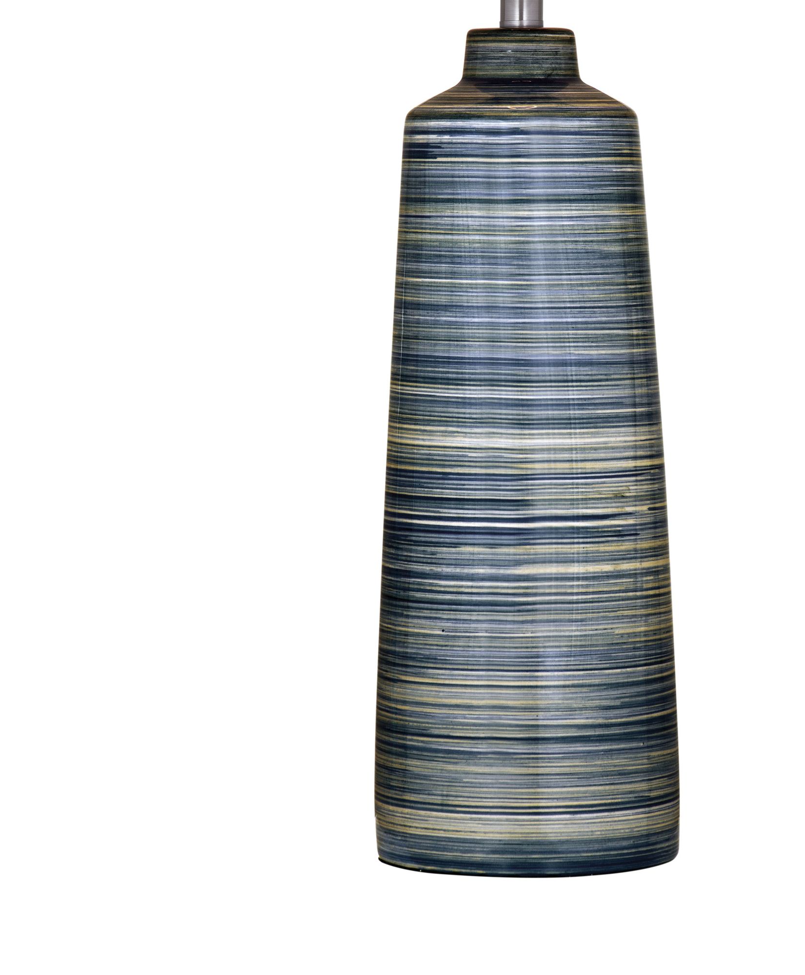 Image 3 Bassett Creedence 30" High Brushed Blue Ceramic Table Lamp more views