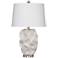 Bassett Crete 26" High White Glaze Ceramic Sculptural Table Lamp