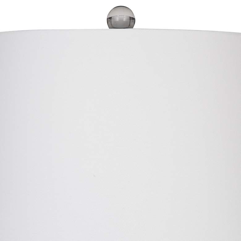 Image 3 Bassett Crete 26" High White Glaze Ceramic Sculptural Table Lamp more views