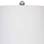 3_Bassett Crete 26" High White Glaze Ceramic Sculptural Table Lamp more views
