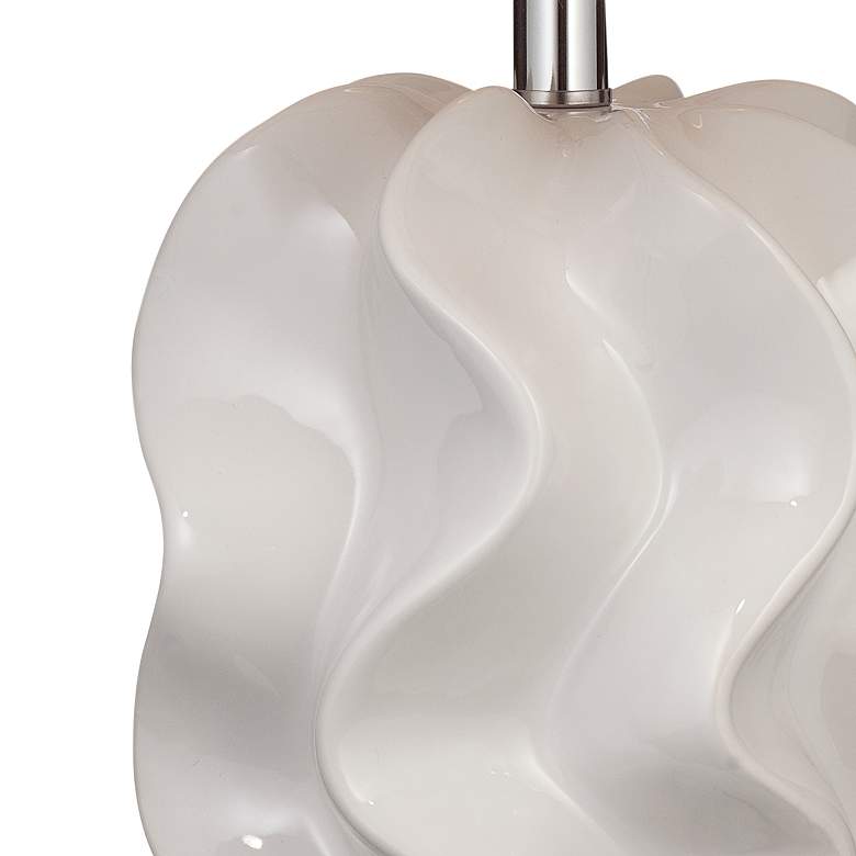 Image 4 Bassett Crete 26" High White Glaze Ceramic Sculptural Table Lamp more views