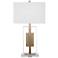 Bassett Cynthia 28" High Brass Metal and Clear Crystal Table Lamp