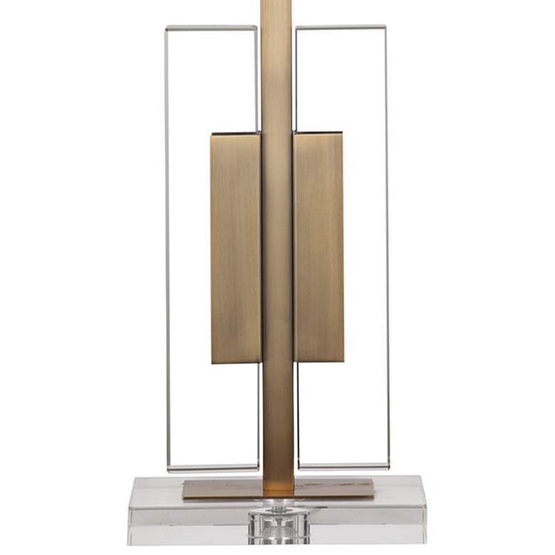 Image 4 Bassett Cynthia 28" High Brass Metal and Clear Crystal Table Lamp more views
