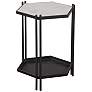 Bassett Dacey 21" Black and White Accent Table