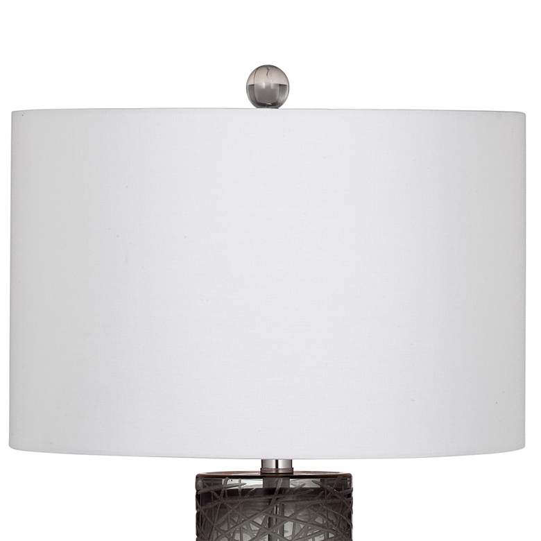 Image 3 Bassett Danbury 28" Smoked Gray Glass Table Lamp more views