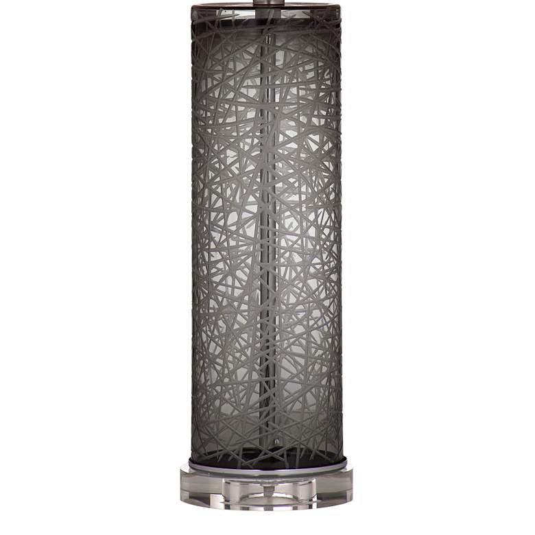 Image 4 Bassett Danbury 28 inch Smoked Gray Glass Table Lamp more views
