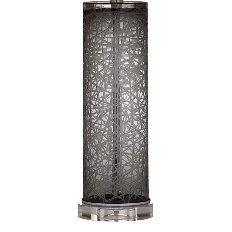 Image 4 Bassett Danbury 28" Smoked Gray Glass Table Lamp more views