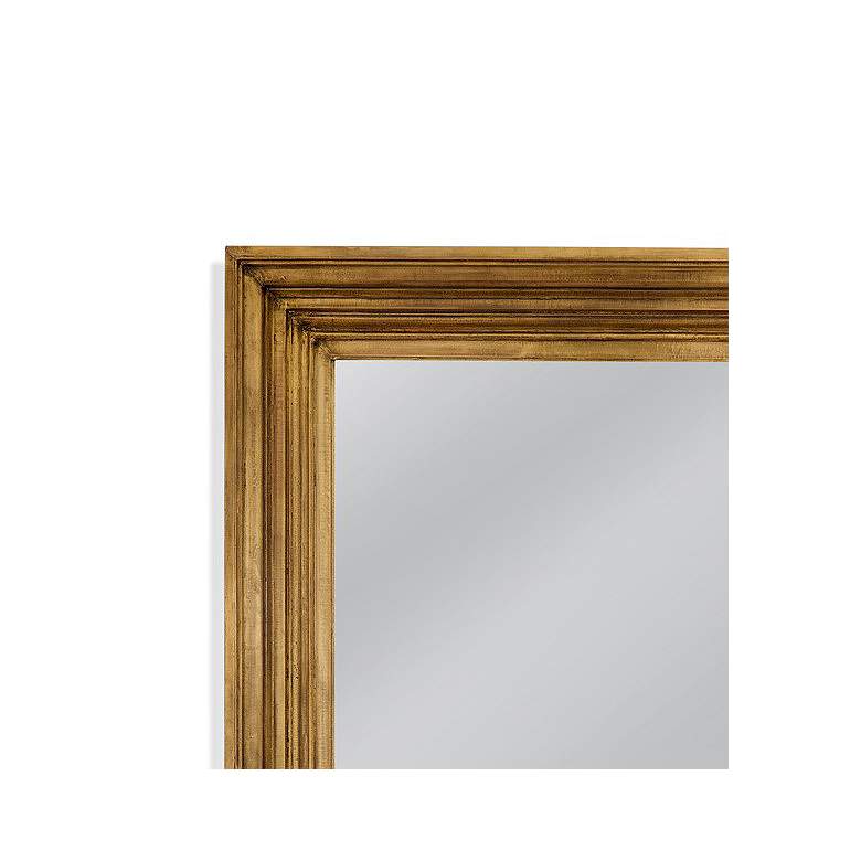 Image 3 Bassett Dankworth 58" High Brass Finish Wall Mirror more views