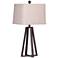 Bassett Denison 28" Rustic Bronze Finish Open Geometric Table Lamp